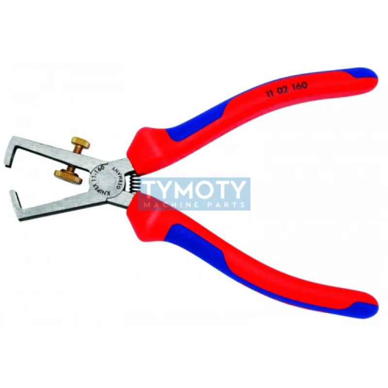 KNIPEX 11 02 160 Odizolovacie kliešte s pružinou, viacsl. návleky, fosfátované na čierno