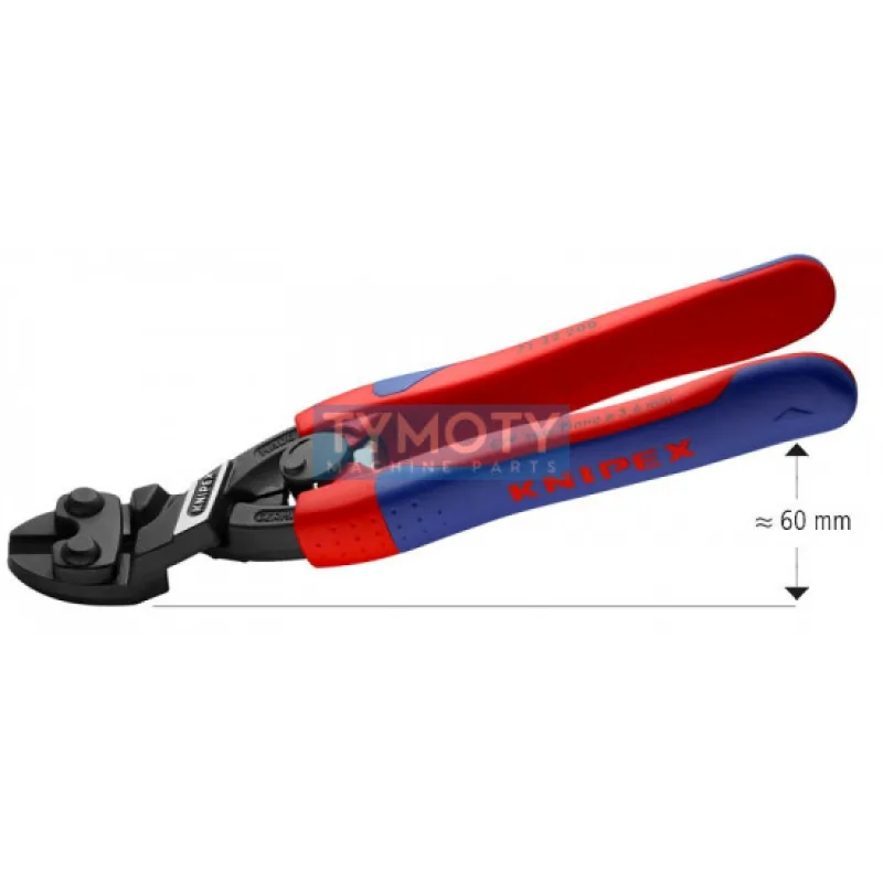 KNIPEX 71 22 200 CoBolt® Kompaktné pákové kliešte s pružinou šikmé, tenké viacsl.návl.,f.na čierno