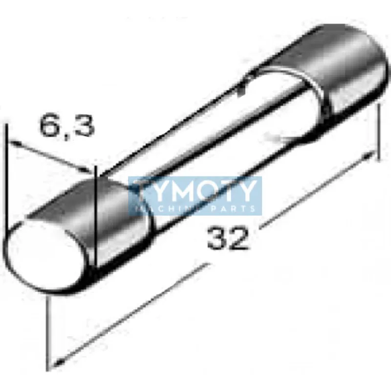 Poistka sklenená 2A 6,3x32mm