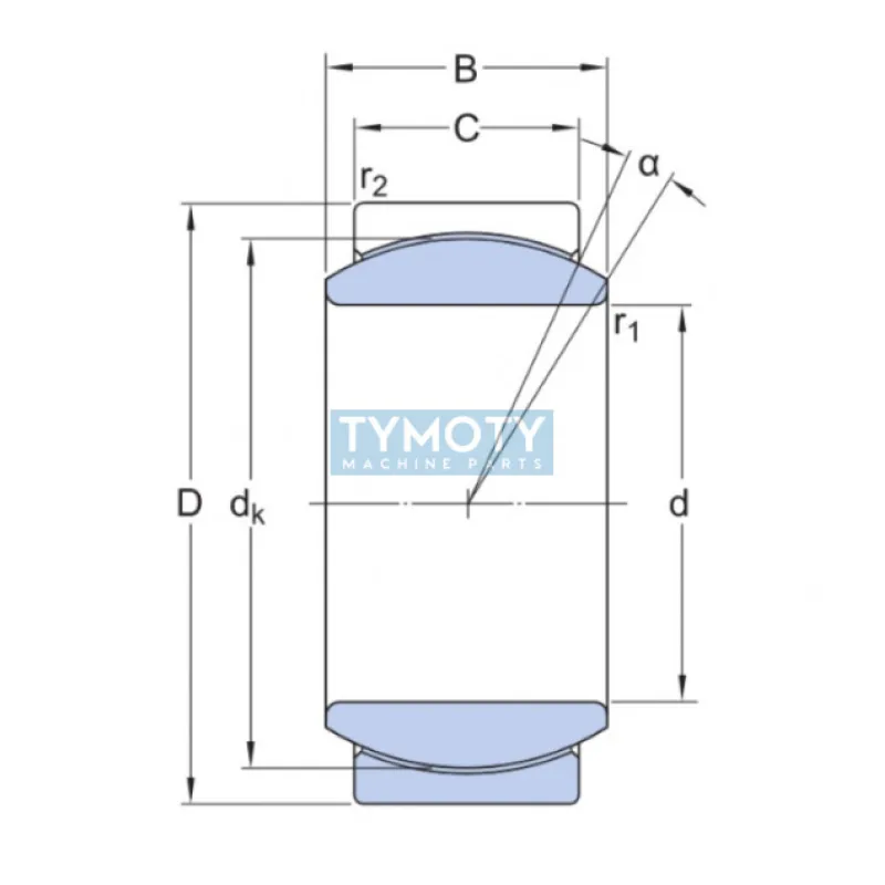 SKF GE 15 TXGR nerezové bezúdržbové kĺbové ložisko tvrdochróm/PTFE fabric