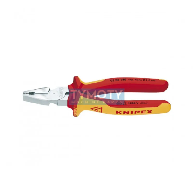 KNIPEX 02 06 180 Silové kombinované kliešte, izolované viaczložkové návleky, certifikácia VDE