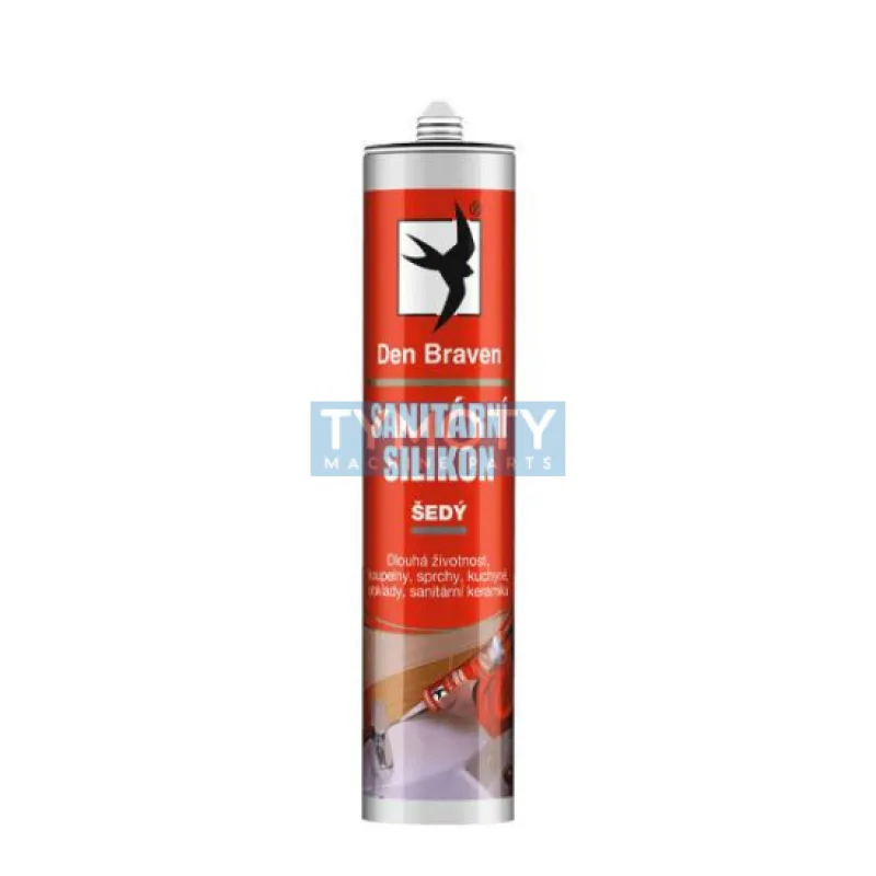 Den Braven Sanitárny silikón - 280 ml sivá, kartuša _30213RL