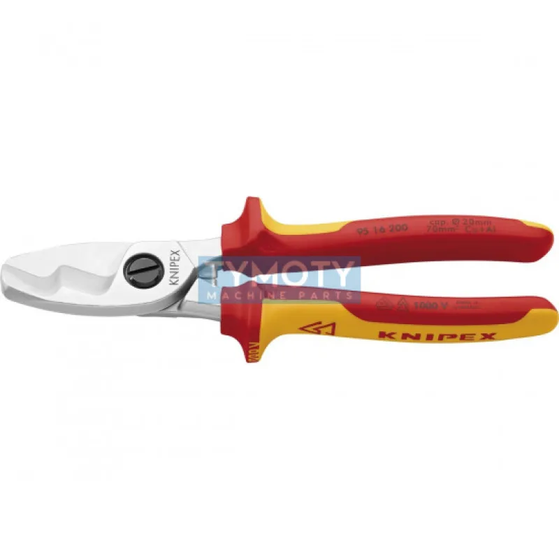 KNIPEX 95 16 200 Káblové nožnice s dvojitým britom 200 mm VDE izolácia