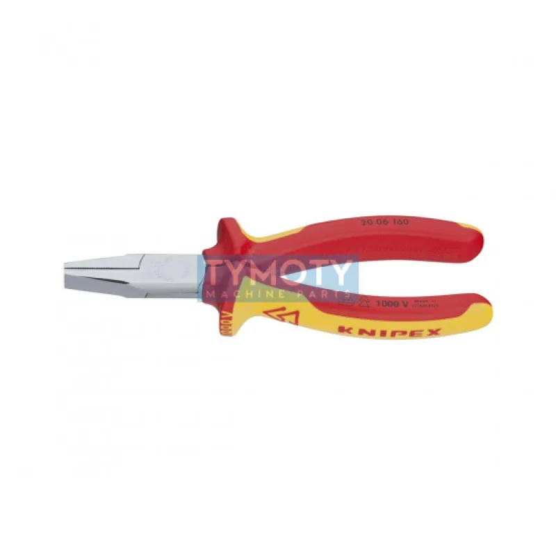 KNIPEX 20 06 160 Ploché kliešte, izolované viaczložkové návleky, certifikácia VDE chrómované