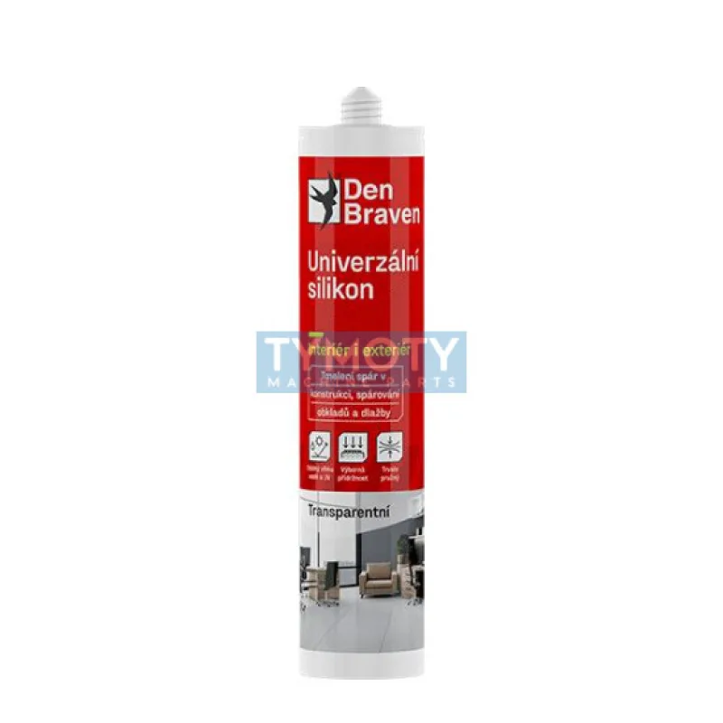 Den Braven Univerzálny silikón - 280 ml transparentný, kartuša
