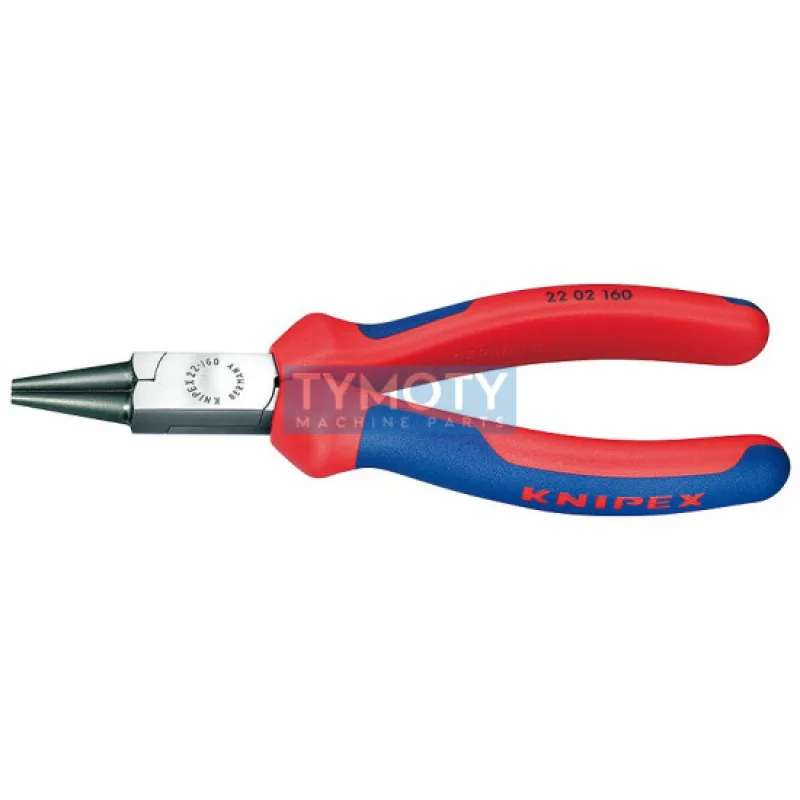 KNIPEX 22 02 160 Kliešte s guľatými čeľusťami, viaczložkové návleky, fosfátované na čierno