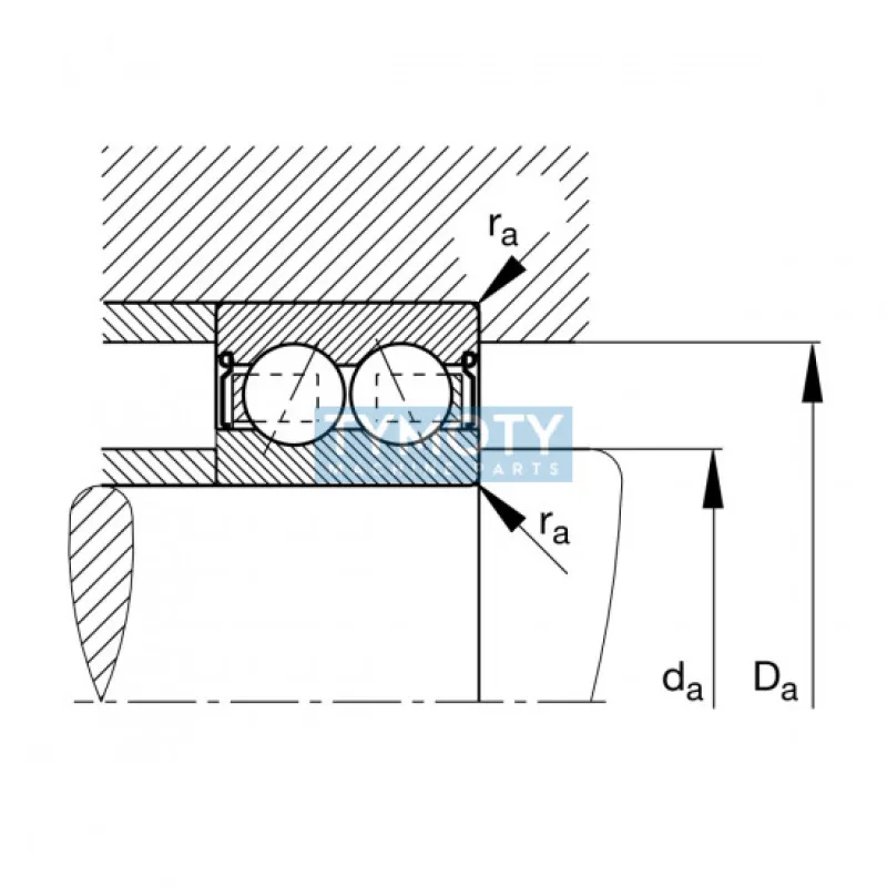 INA 3904-2Z guľkové ložisko s kosouhlým stykom