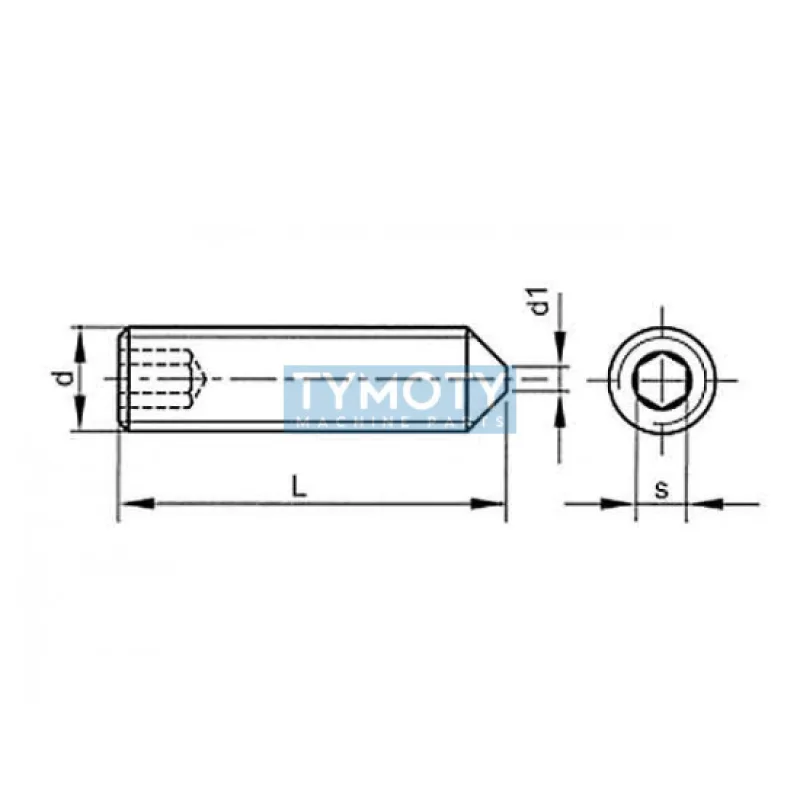 Skrutka stavacia s hrotom-inbus DIN 914 M10x16 pozink