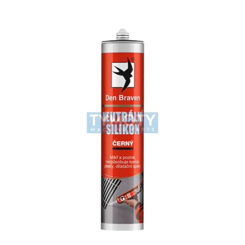 Den Braven Neutrálny silikón - 280 ml čierna, kartuša _30605RL