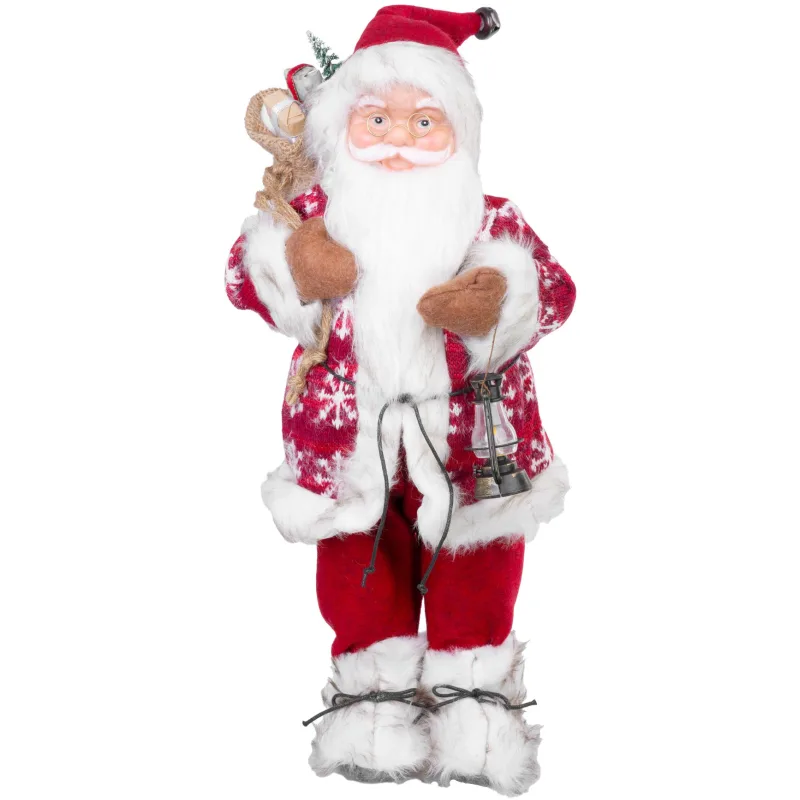 Vianočná dekorácia Santa stojaci, červený, 46 cm