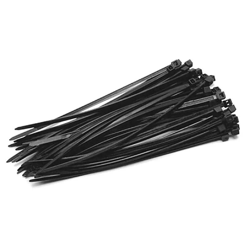 Sťahovacie pásky 250x3,6 mm, 50 ks, čierna, nylon