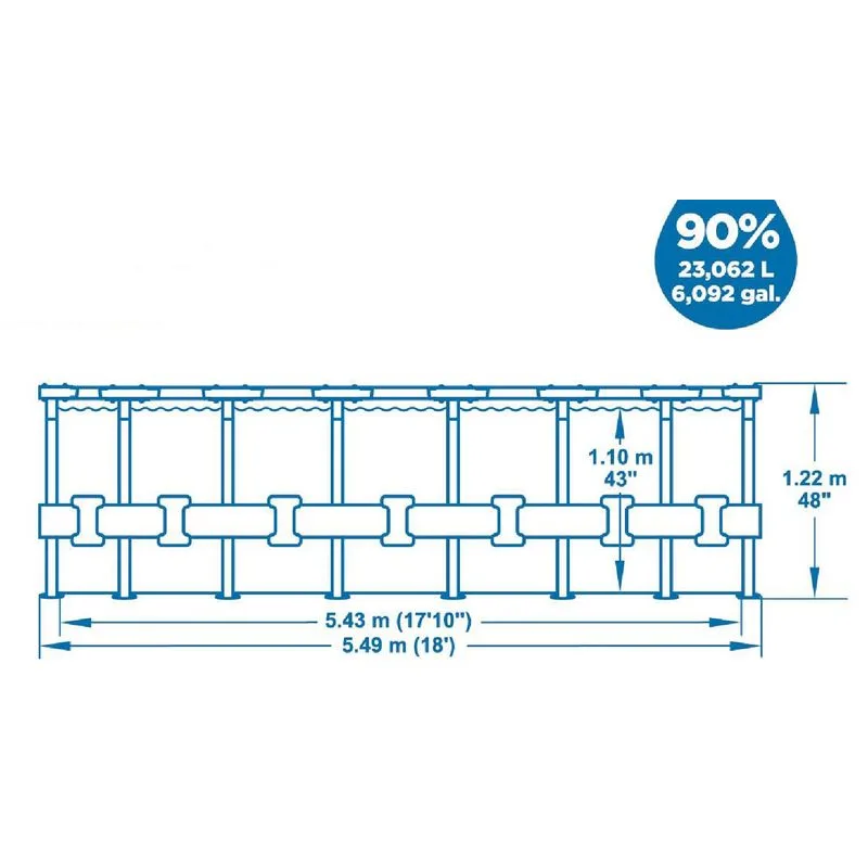 Bestway Steel Pro MAX 56462 549x122 cm, bazén s filtráciou