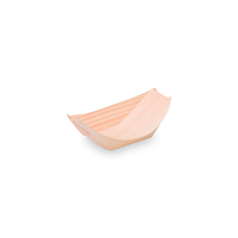 Fingerfood miska dřevěná, lodička 11 x 7 cm [100 ks] (66611)
