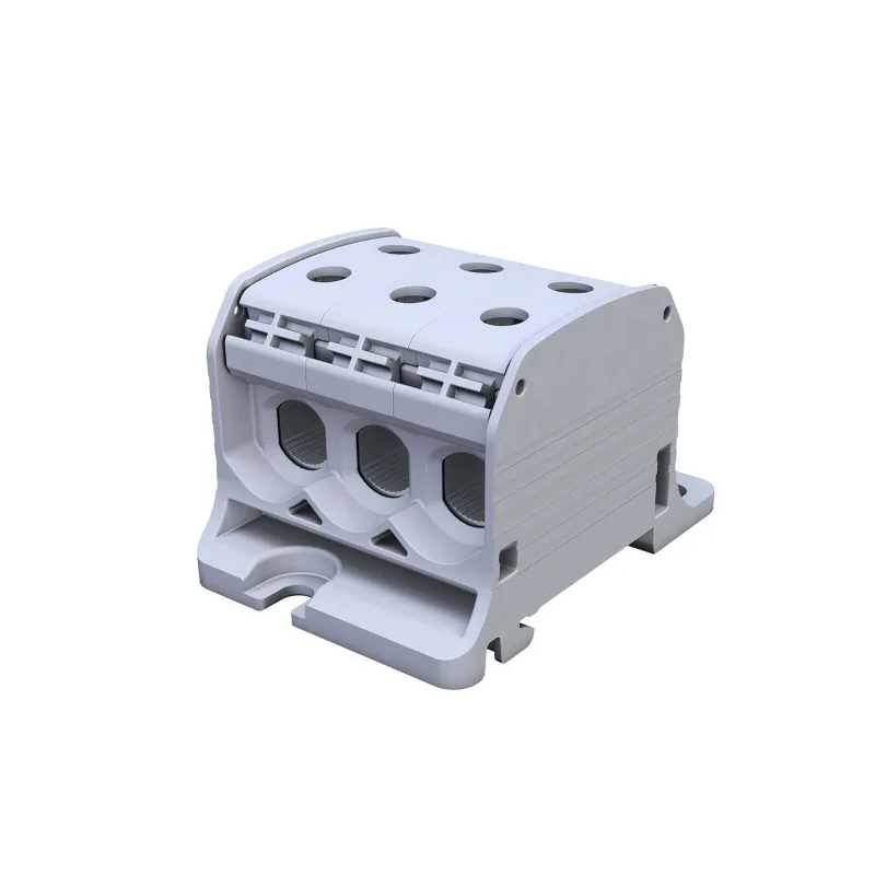 Univerzálna svorka SIMBLOCK STB 50-3 sivá Al/Cu 3x50mm2 jednopólová, 6 otvorov