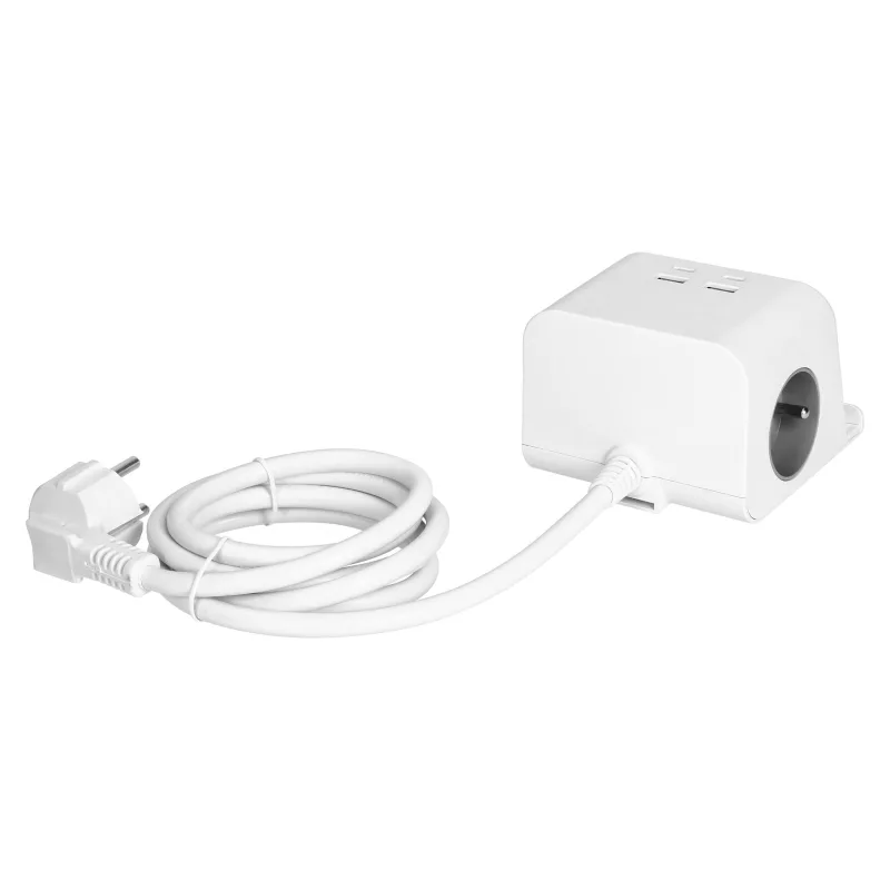 ORNO Stolový predlžovací kábel 2x230V, 2xUSB-A, 2xUSB-C, bezkontaktné dobíjanie
