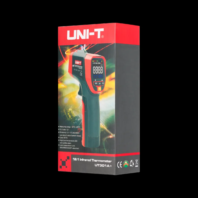 Bezkontaktný digitálny teplomer Uni-T UT301A+ od -32 °C do 420 °C MIE0407