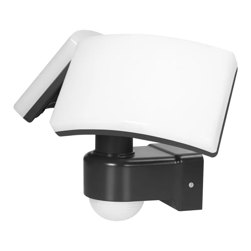 ADVITI Dvojitý reflektor TOS DUO LED 2x20W s PIR senzorom pohybu, 2x1600lm, IP65, 4000K, čierny