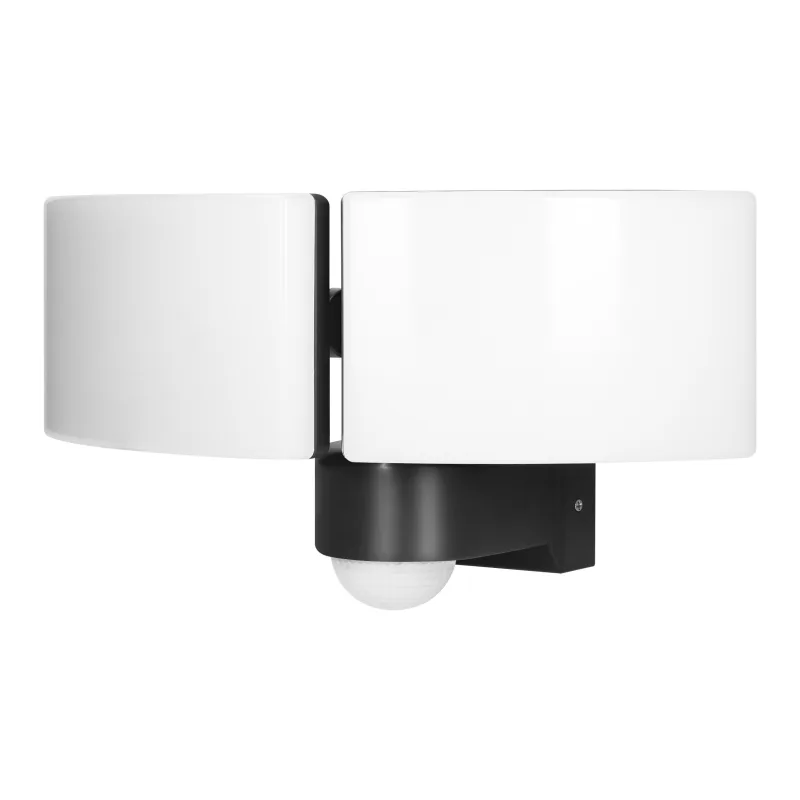 ADVITI Dvojitý reflektor TOS DUO LED 2x20W s PIR senzorom pohybu, 2x1600lm, IP65, 4000K, čierny
