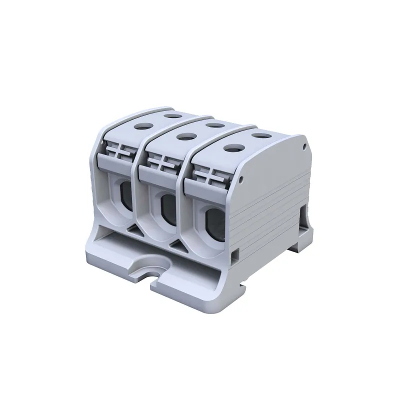 Univerzálna svorka SIMBLOCK STB 50-3X sivá Al/Cu 3x50mm2 trojpólová, 6 otvorov