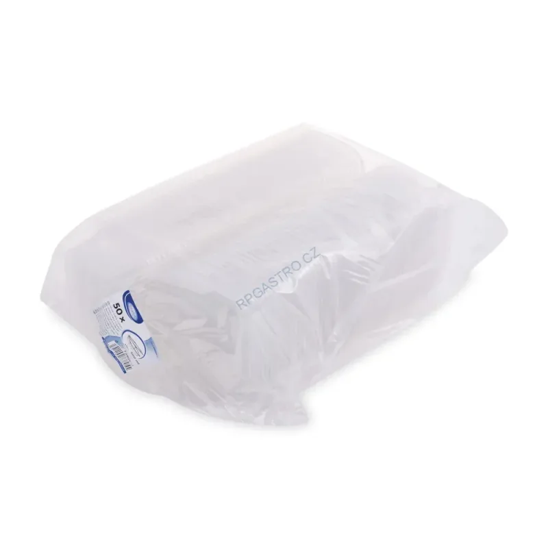 Miska oválná průhledná s víčkem 500 ml (PP) [50 ks] (73805)