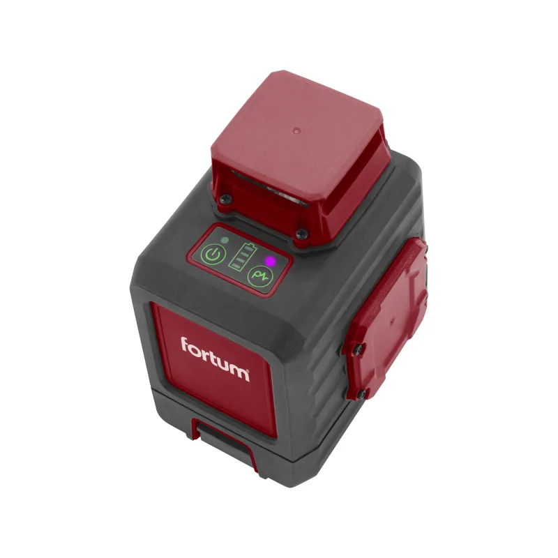 Laser líniový, krížový samonivelačný, zelený, 2D(1H360+1V360), akumulátor, FORTUM 4780214