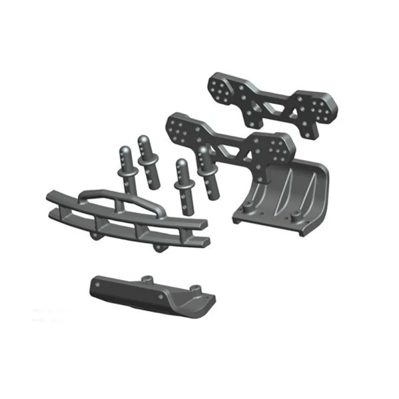 Body support/shock tower/bumper