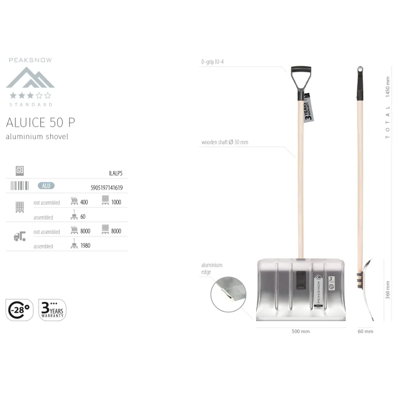 ALUICE 50P P94161 AL 500x360x1405mm