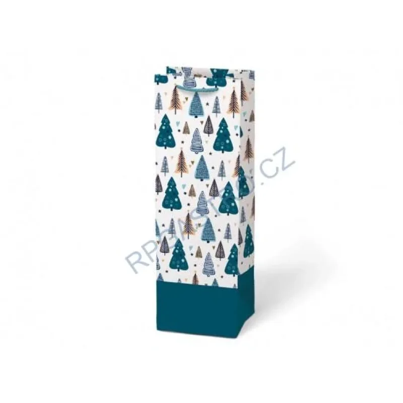 Papírová taška vánoční T12 na lahev V30 12 x 36 x 10 cm (5252801.1) (Papírová taška vánoční T12 na víno V30 12 x 36 x 10 cm (5252801.1))
