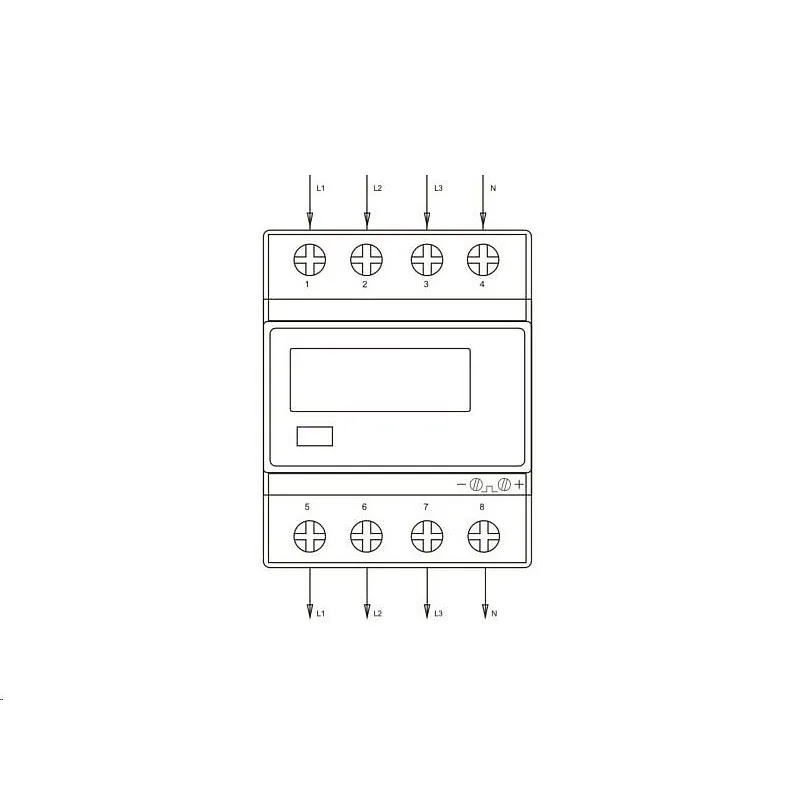 Elektromer 3F na DIN lištu trojfázový digitálny VCX EASTRON SDM72 DR MID Reset 100A