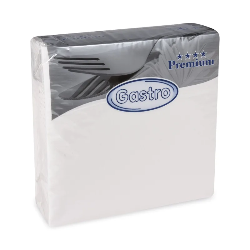 Ubrousky PREMIUM z netkané textilie bílé 40 x 40 cm [50 ks] (89100 - 5B)