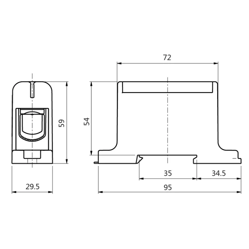 ELEMAN Svorka univerzálna UK 150/1 A, 320A, 1x150mm2 1pól., AL/CU, krytá, sivá, na DIN a Montážnu dosku