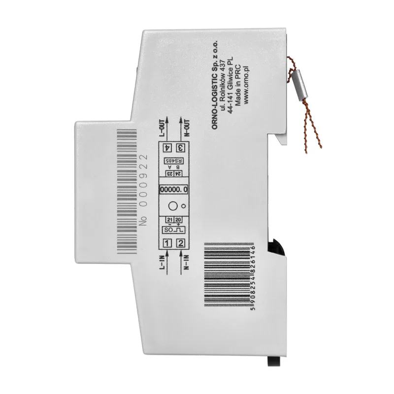ORNO Elektromer OR-WE-523 1F 80A MID Reset RS-485 impulzný výstup prídavné počítadlo 2-moduly