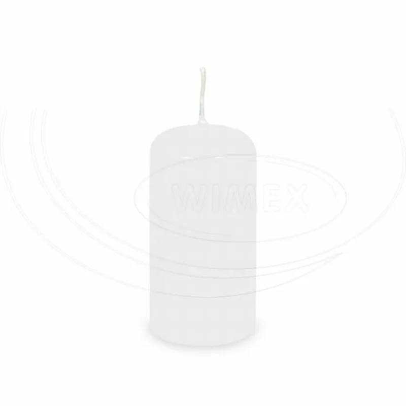 Svíčka válcová Ø 50 x 100 mm bílá [4 ks] (33200)