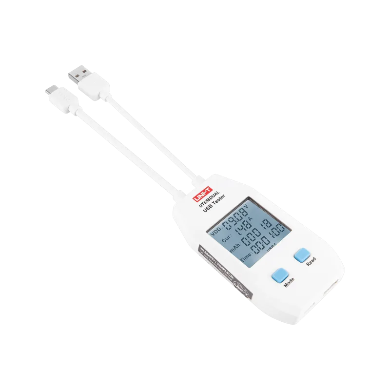 Tester Uni-T UT658 DUAL USB káblov a zariadení USB-A a USB-C MIE0415