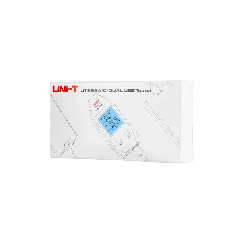 Tester Uni-T UT658 DUAL USB káblov a zariadení USB-A a USB-C MIE0415