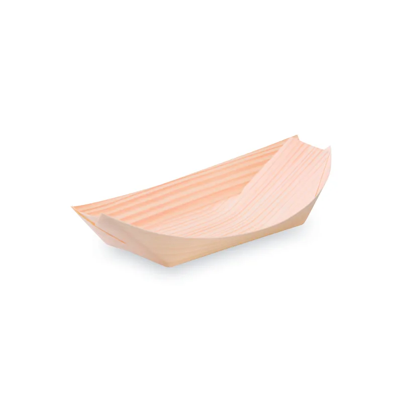 Fingerfood miska dřevěná, lodička 16.5 x 8.5 cm [100 ks] (66616)