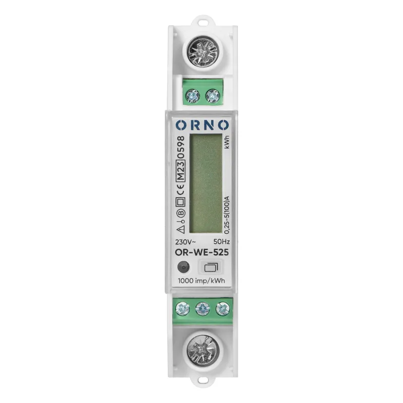 ORNO Elektromer jednofázový na DIN lištu OR-WE-525 100A RS-485 Modbus multi-tarif MID
