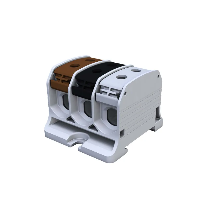 Univerzálna svorka SIMBLOCK STB 50-3X hnedá/čierna/sivá Al/Cu 3x50mm2 trojpólová, 6 otvorov