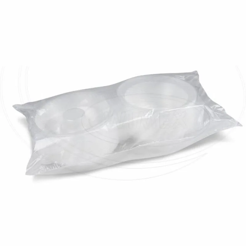 Salátová miska průhledná s víčkem na dresink misku, 2100 ml (PP) [25 ks] (PP822)