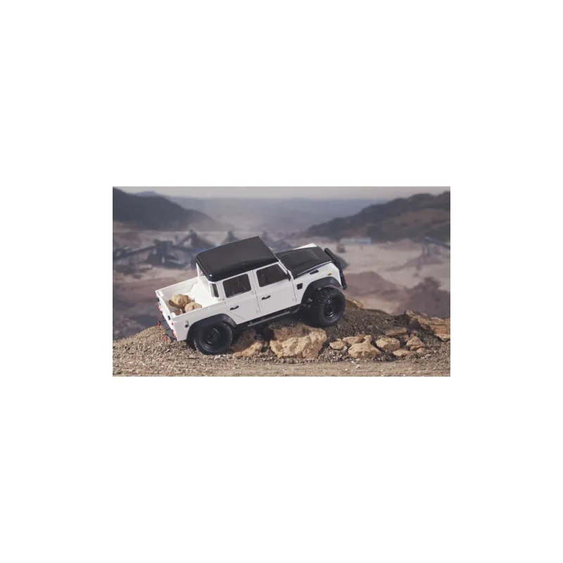 Land Rover Defender D110 4WD 1:8, bílá, 2,4 GHz, LED