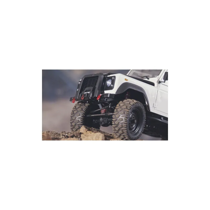Land Rover Defender D110 4WD 1:8, bílá, 2,4 GHz, LED