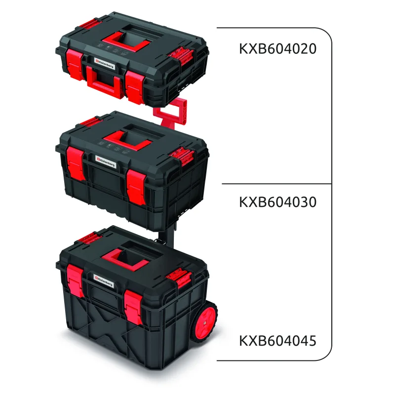Kistenberg Sada kufrov na náradie a organizérov X BLOCK PRO 546x380x870 transportné kolieska KXBS604095-S411