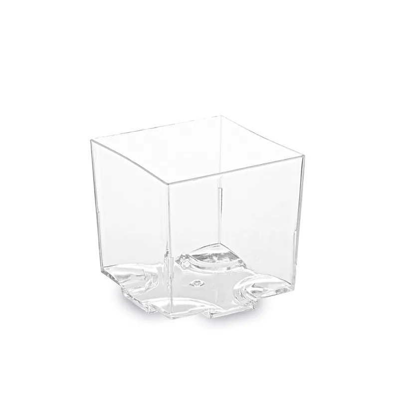 Fingerfood miska hranatá čirá 4,4 x 4,4 x 4,3 cm - 65 ml [20 ks] (66340 - CH3B)