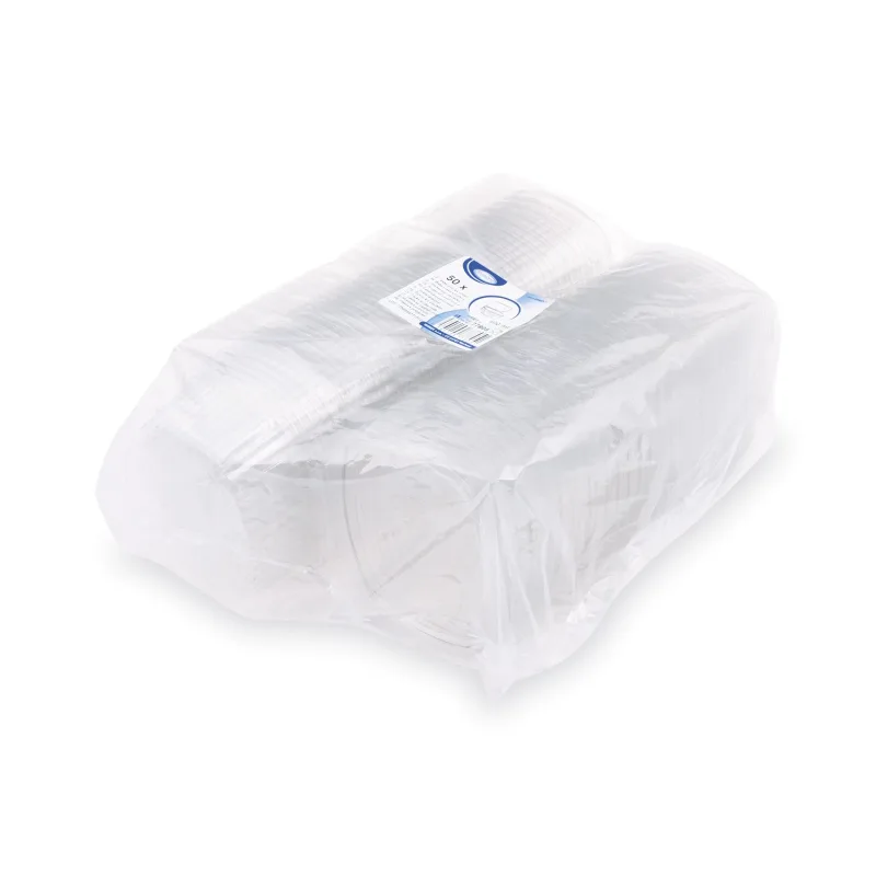 Miska oválná průhledná s víčkem 500 ml (rPET) [50 ks] (77805)