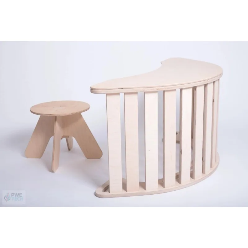 DAPAL Montessori Stolová doska do hojdačky XL biela 1180 x 464 x 12 mm