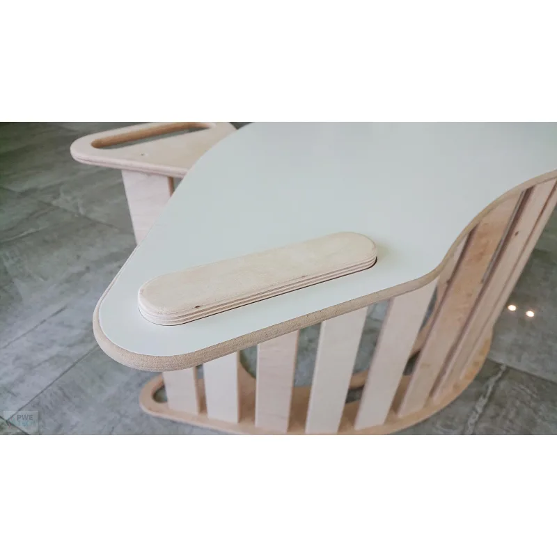 DAPAL Montessori Stolová doska do hojdačky XL biela 1180 x 464 x 12 mm