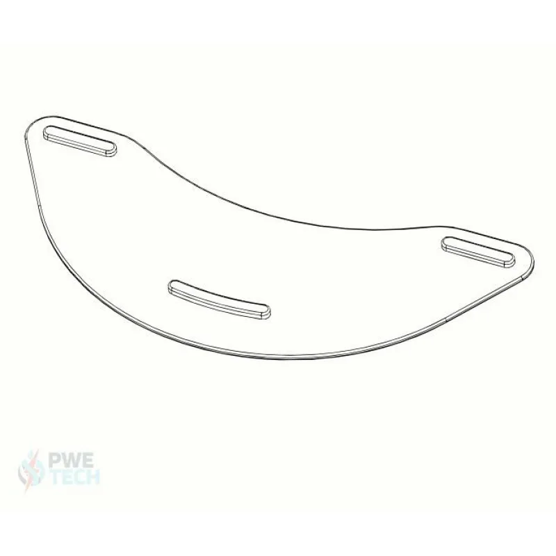 DAPAL Montessori Stolová doska do hojdačky XL biela 1180 x 464 x 12 mm