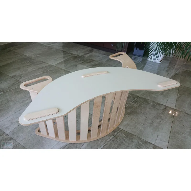 DAPAL Montessori Stolová doska do hojdačky XL biela 1180 x 464 x 12 mm