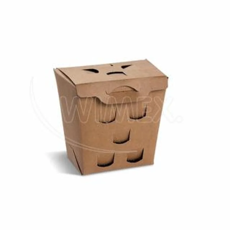 Box na hranolky (PAP - FSC Mix) nepromastitelný kraft `150 g` [50 ks] (48520)