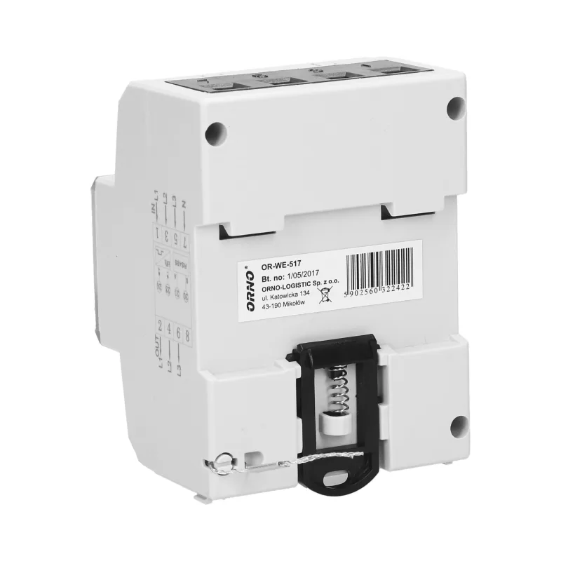 Elektromer trojfázový na DIN lištu ORNO OR-WE-517 80A MID RS-485 Modbus 4 tarif